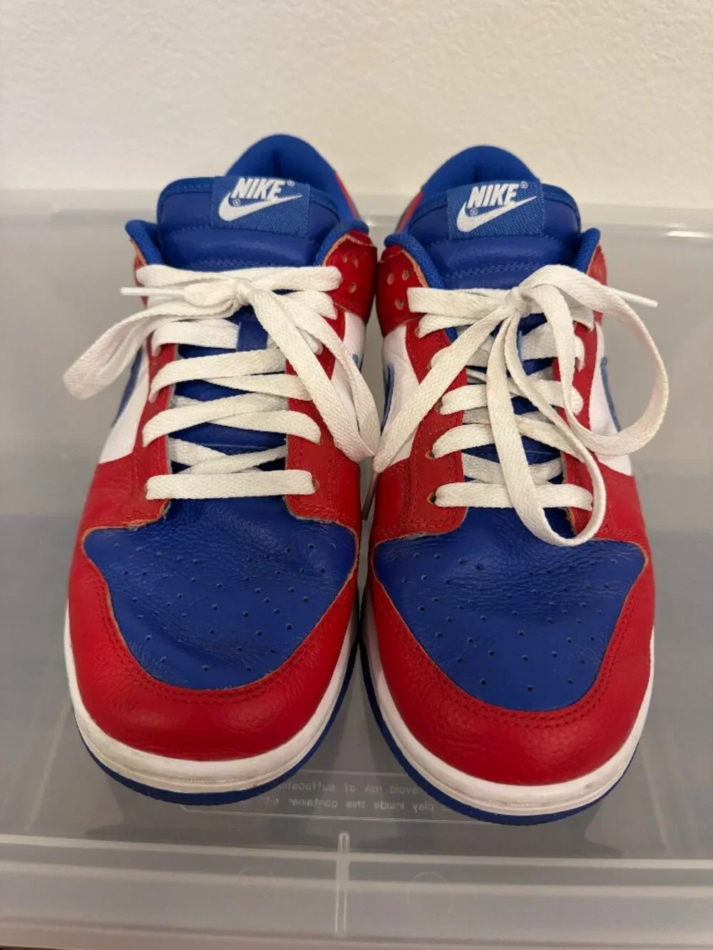Nike Dunk Low By You Custom Red White Blue Men's 9.5 FN0569-900